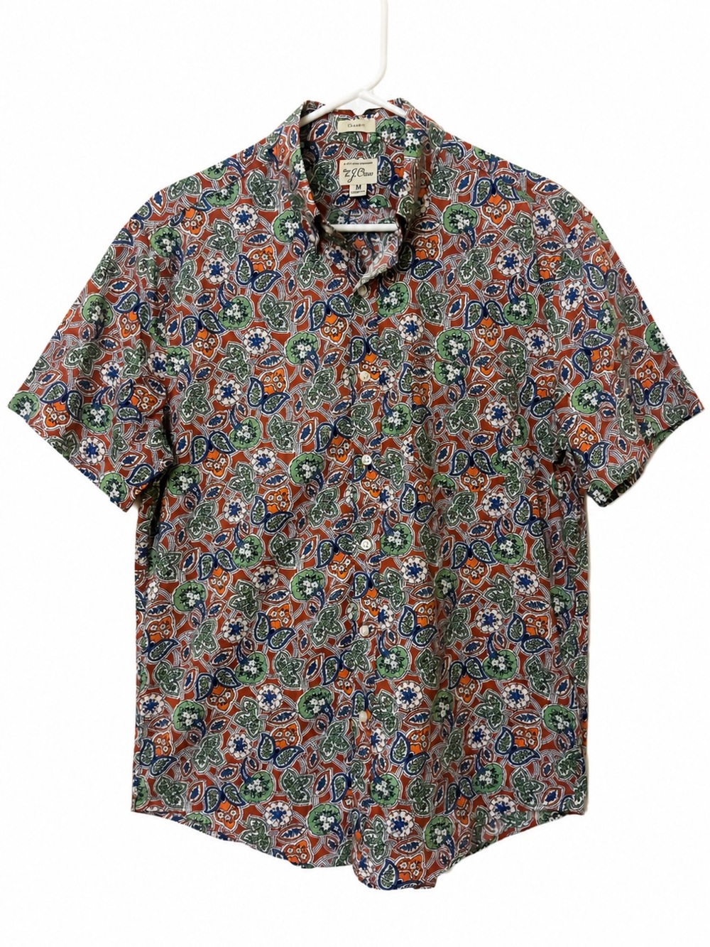 J Crew Classic Paisley Button Down Shirt Size M Secret Wash